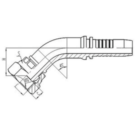 45°美制NPSM內(nèi)螺紋60°外錐面密封